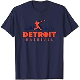 Detroit Baseball Vintage Minimalist Retro Baseball Lover T-Shirt