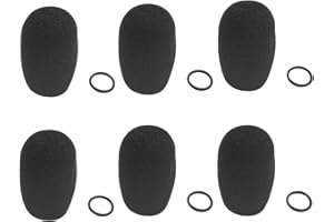 Pdflie Boom Mic Headset Windscreen Foam Microphone Cover Long Small Medium Large Windsocks Headphone Windshield Shield for David Clark Aviation Headset Mic (6Pack)