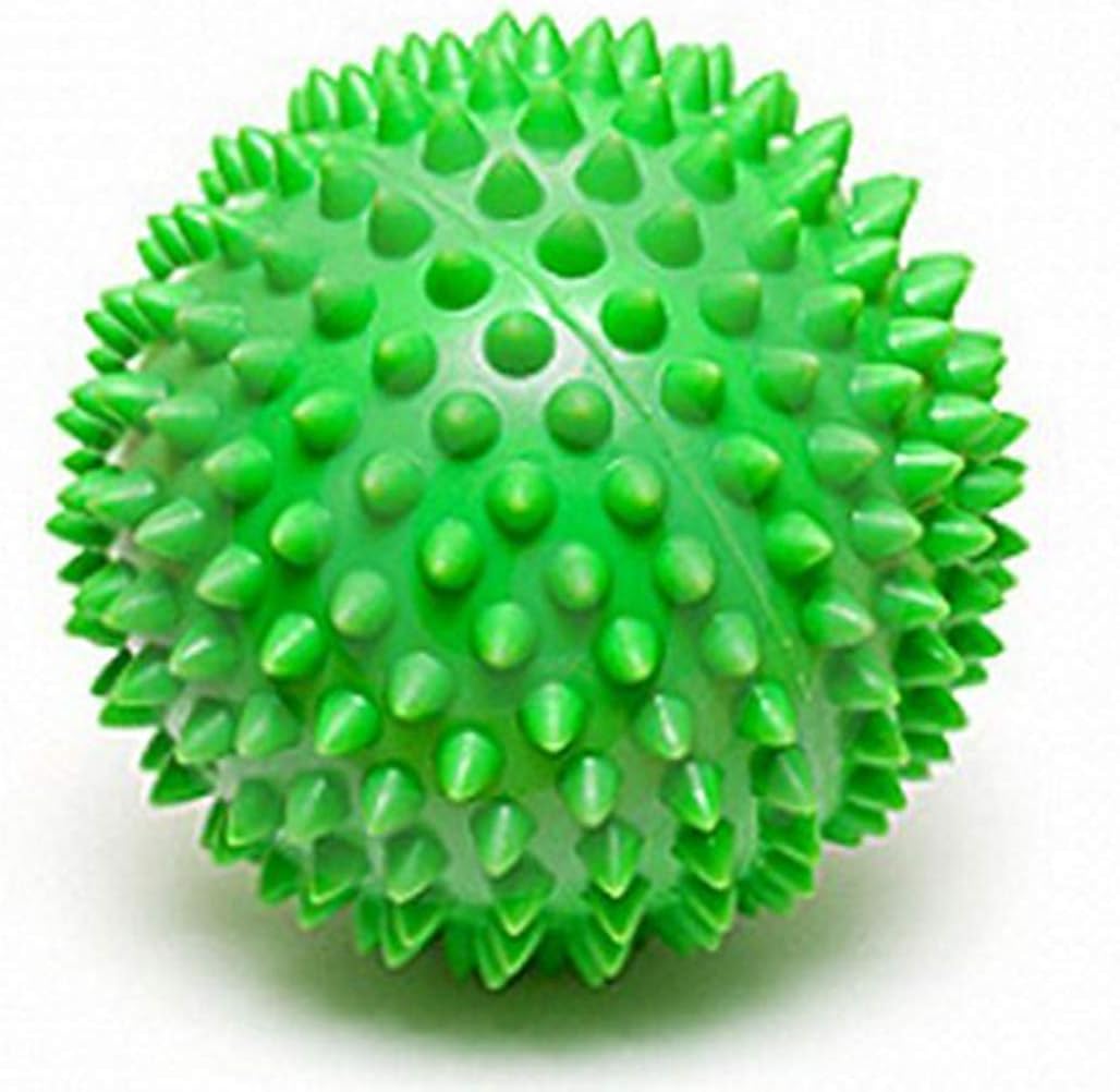 Cure18 Health and Yoga Spongy Reflex for Stress Relieving Spikes Makes Sensory Stimulation Complete Body Massage Ball Sports Rubber Massage Balls for Plantar (Green Ball with jimmy Professional)