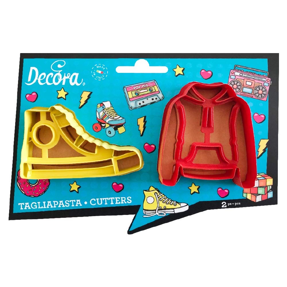DECORA 0255139 Teenager Plastic Cookie Cutters Set of 2