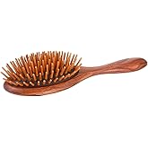 JASKFG Natural Wooden Hair Brush, Sandalwood Air Cushion Combs for Scalp Massage Anti-static, No Hair Tangle Oval
