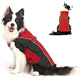 Warm Dog Winter Coat, Gimilife Dog Sweater Cold Weather Coats Waterproof Dogs Apparel Clothes Pet Jacket Padded Vest Outfit for Small Medium Large Dogs