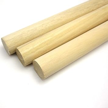 Amazon 岡元木材 南洋材丸棒 直径27mm 10mm 1本 丸棒材