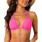 Women Triangle Bikini Top Only 2025 String Halter Sexy Swimsuit Bathing Suit Top