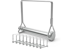 ForoGore 10 Pack Wire Lock Pin, 3/8 Inch Heavy Duty Safety Coupler Pin Shaft Locking Pin for Farm Trailers Wagons Lawn Garden