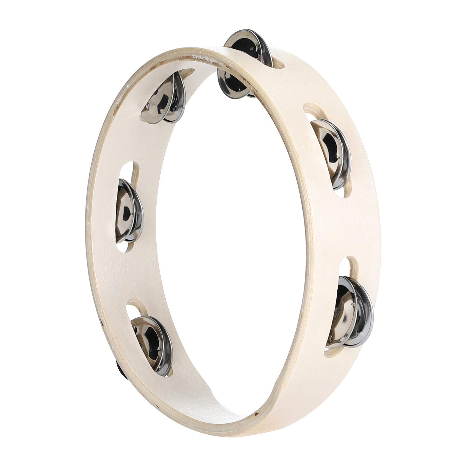 8 inch Hand Held Drum Tambourines with Jingles Bells Percussion Musical