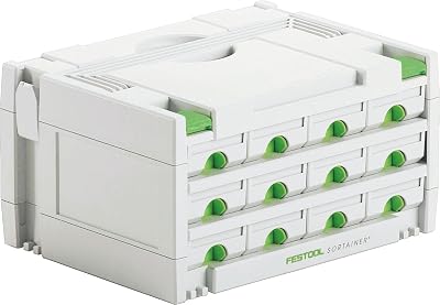 Festool 491986 Sys 3 Sortainer 12 Drawer Organizer System White