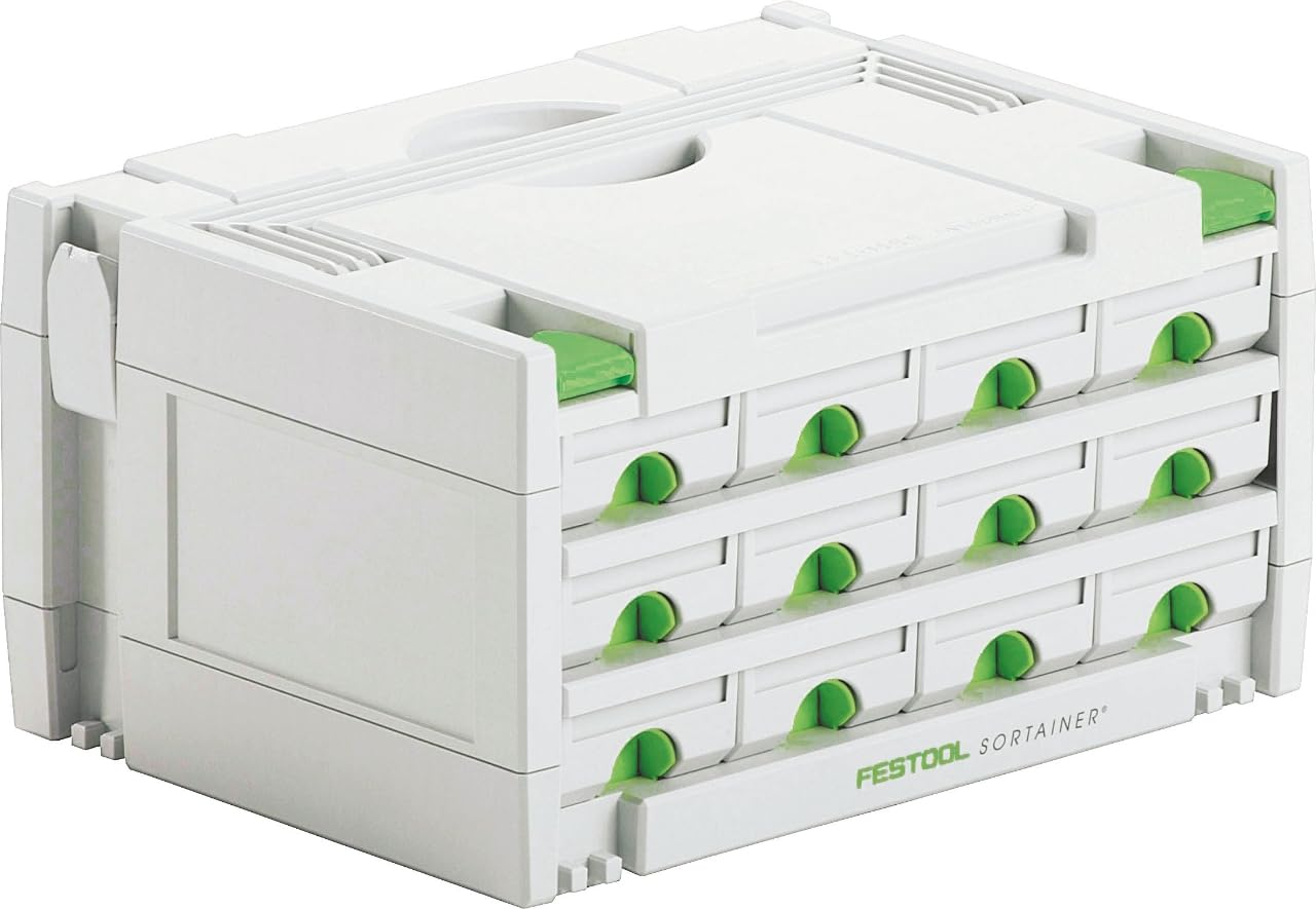 Festool 491986 Sys 3-SORT/12 Sortainer, White, 21.5 cm*39.5 cm*29.5 cm