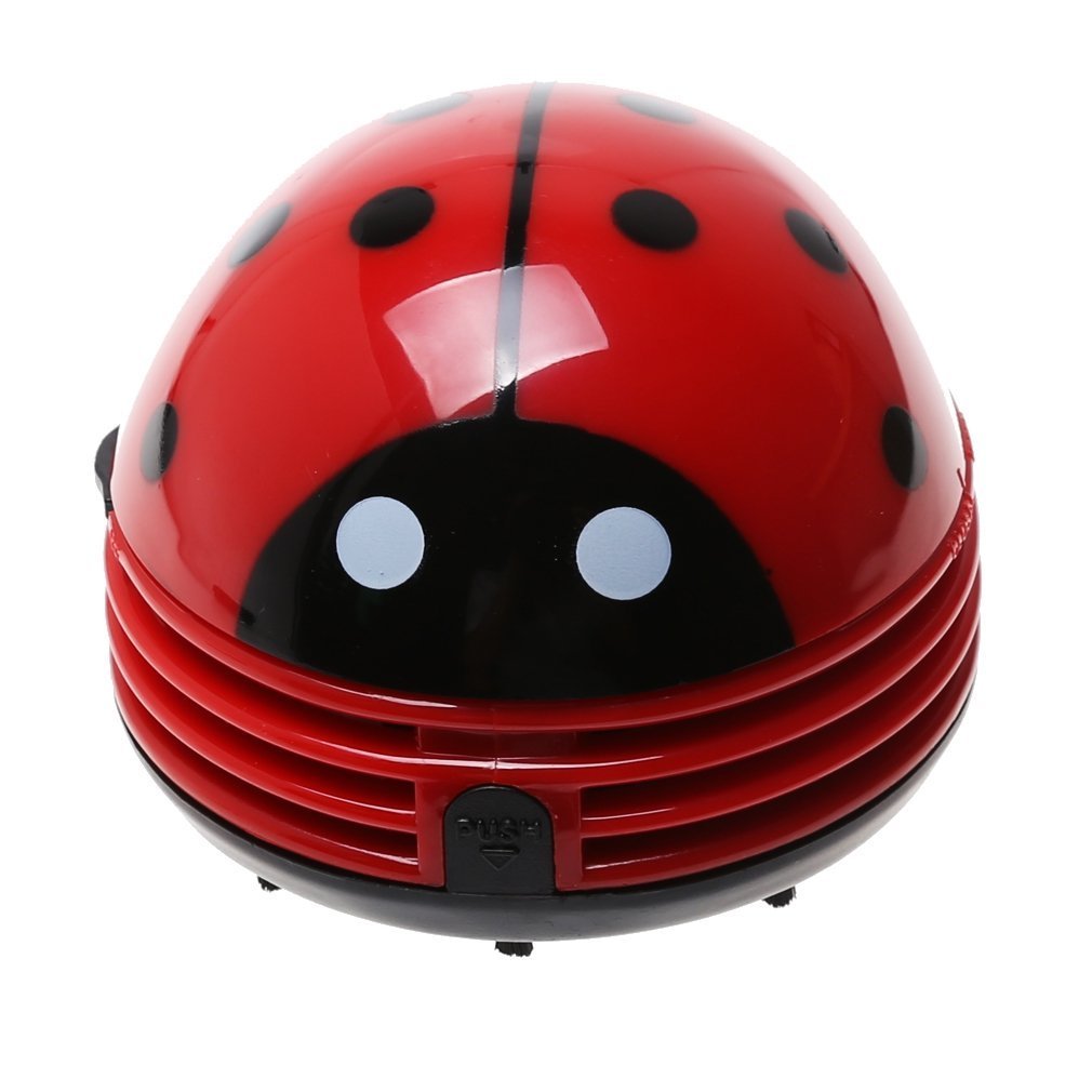 Electric Table Vacuum Cleaner Mini Dust Cleaner Red Ladybird 10.5 8.5
