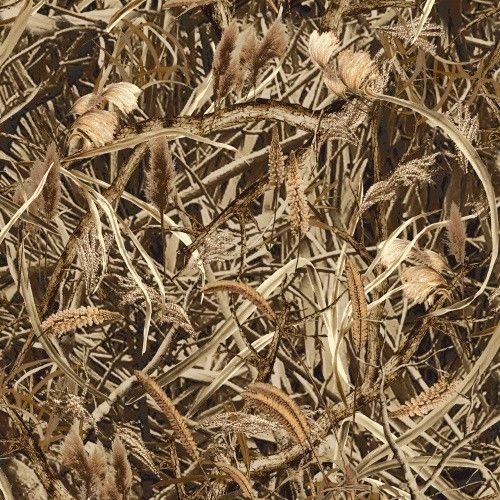 Marsh Camo Camouflage Leaves Branches Twigs Brush Fleece Fabric Print by the Yard o37146b