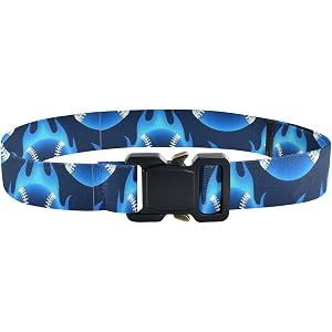 Hezely Blue Flame Baseball Kids Elastic Belts for Boys Girls, Adjustable Stretch Belt with Metal Buckle for Baseball Golf