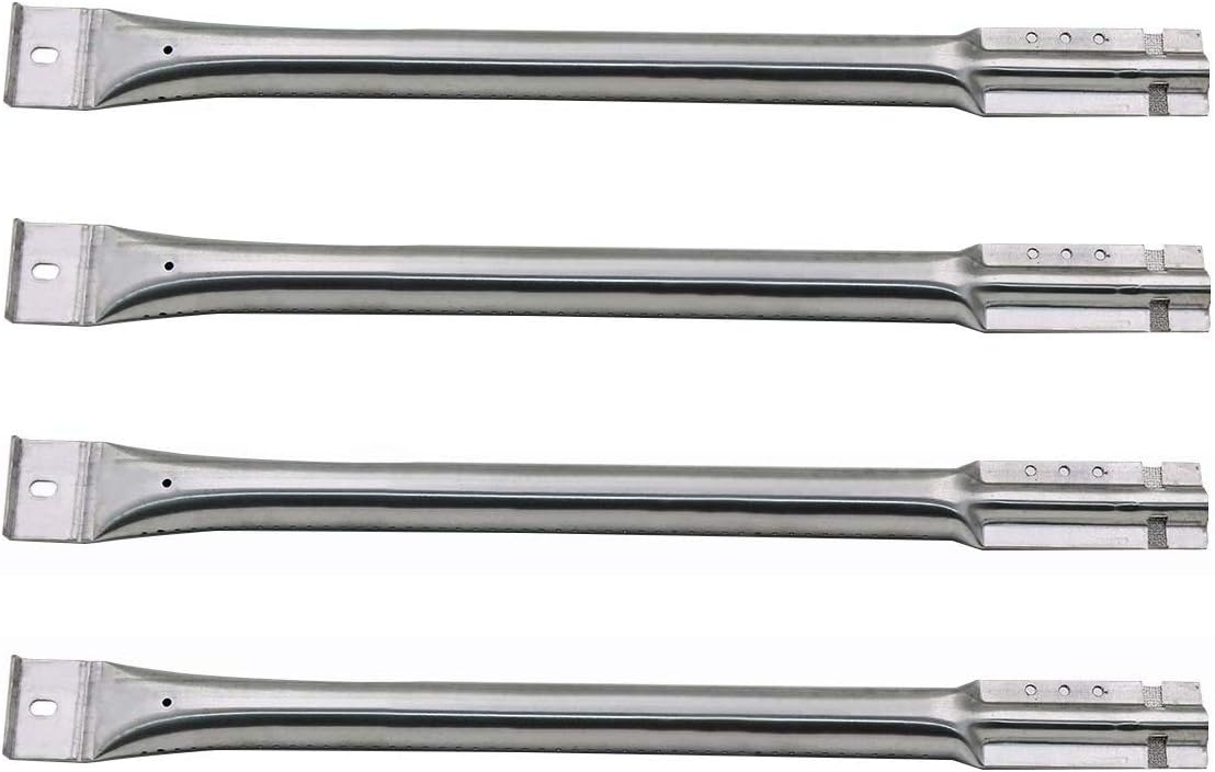 VICOOL Straight Stainless Steel Pipe Burner for Char Broil, Charmglow, Costco Kirkland, Jenn Air, Kenmore Sears, Member's Mark, Nexgrill, Perfect Flame by Lowes, 4-Pack, hyB564