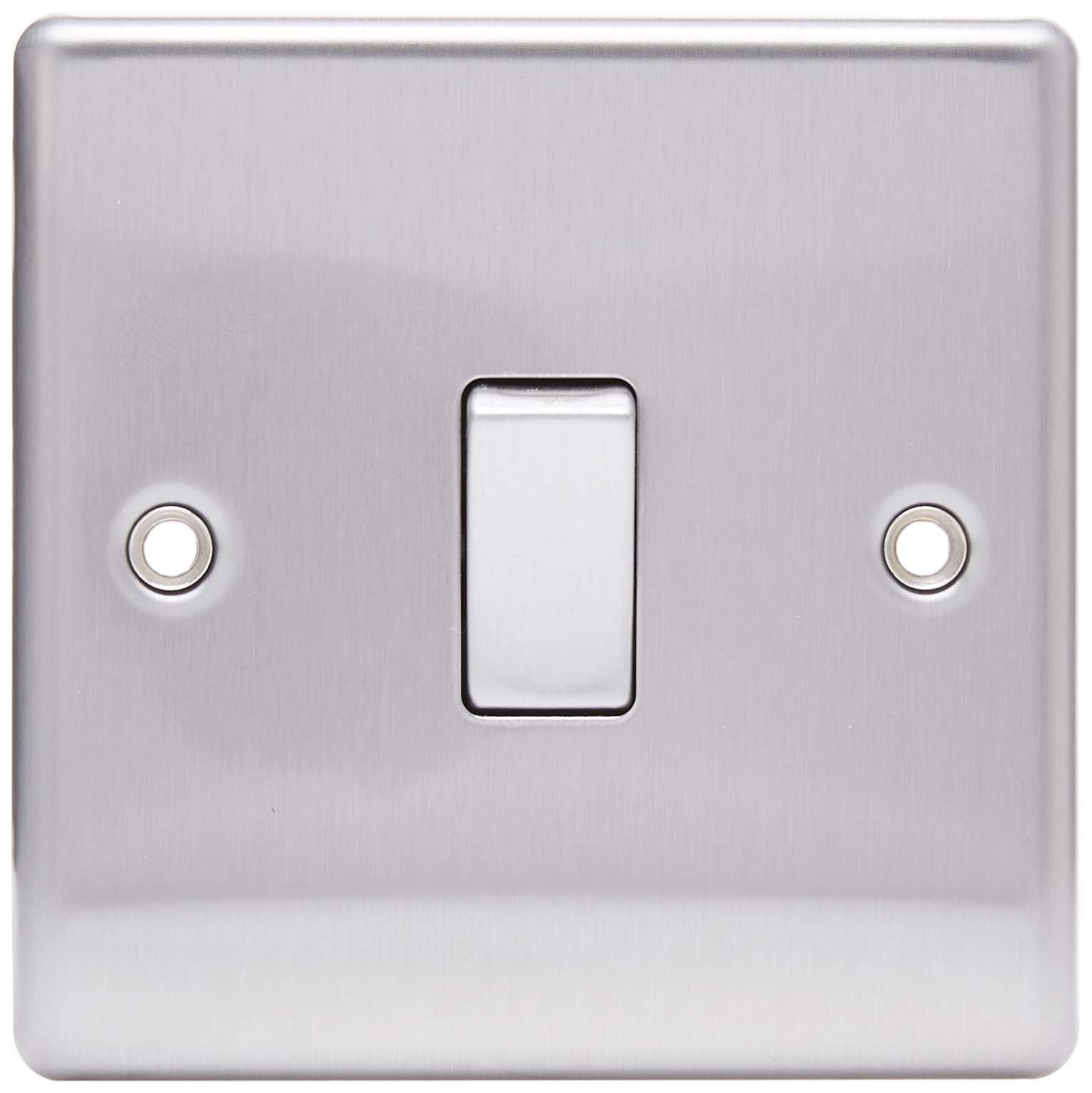 5 x BG NBS12 Light Switches 10A 2 Way (Brushed Steel/Satin Chrome)