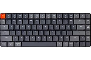 Keychron K3 Ultra-Slim 75% Layout RGB Backlit Wireless Bluetooth/Wired USB Mechanical Keyboard, Hot-Swappable Low-Profile Keychron Optical Brown Switch 84-Key Gaming Keyboard for Mac Windows-Version 2