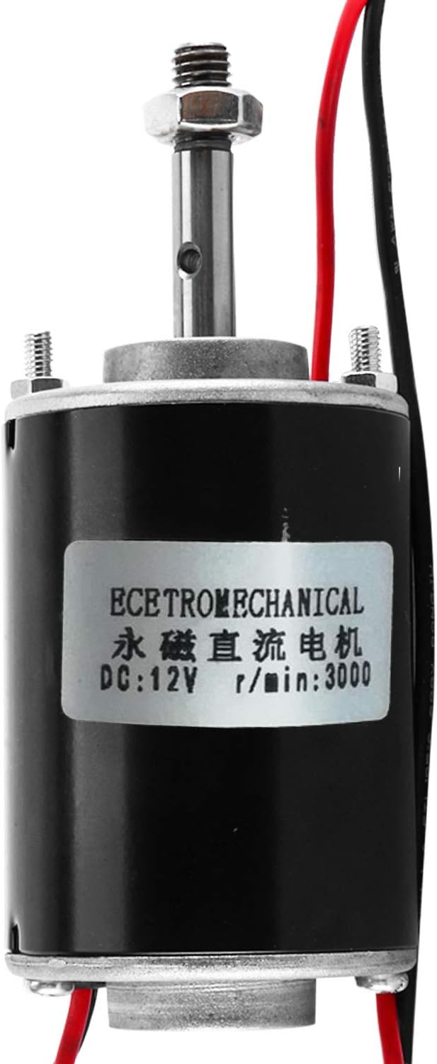 YaeGarden 12V 30W High Speed CW/CCW Permanent Magnet DC Motor Electric Micro Speed Reduction Geared Motor For DIY Generator (DC 12V 3000RPM) - - 