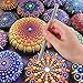 Whaline 6 Pack Mandala Dotting Stencils Mylar Painting Templates for Rock Painting Furniture Cards Canvas Wood, 8/12/ 16 Segment