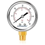 UHARBOUR Lead-Free Water Pressure Gauge Liquid