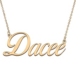 HUAN XUN Customized Custom Simple Any Name Necklace