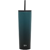 Simple Modern Insulated Tumbler with Lid and Straw | Iced Coffee Cup Reusable Stainless Steel Water Bottle Travel Mug | Gifts for Women Men Her Him | Classic Collection | 28oz | Moonlight