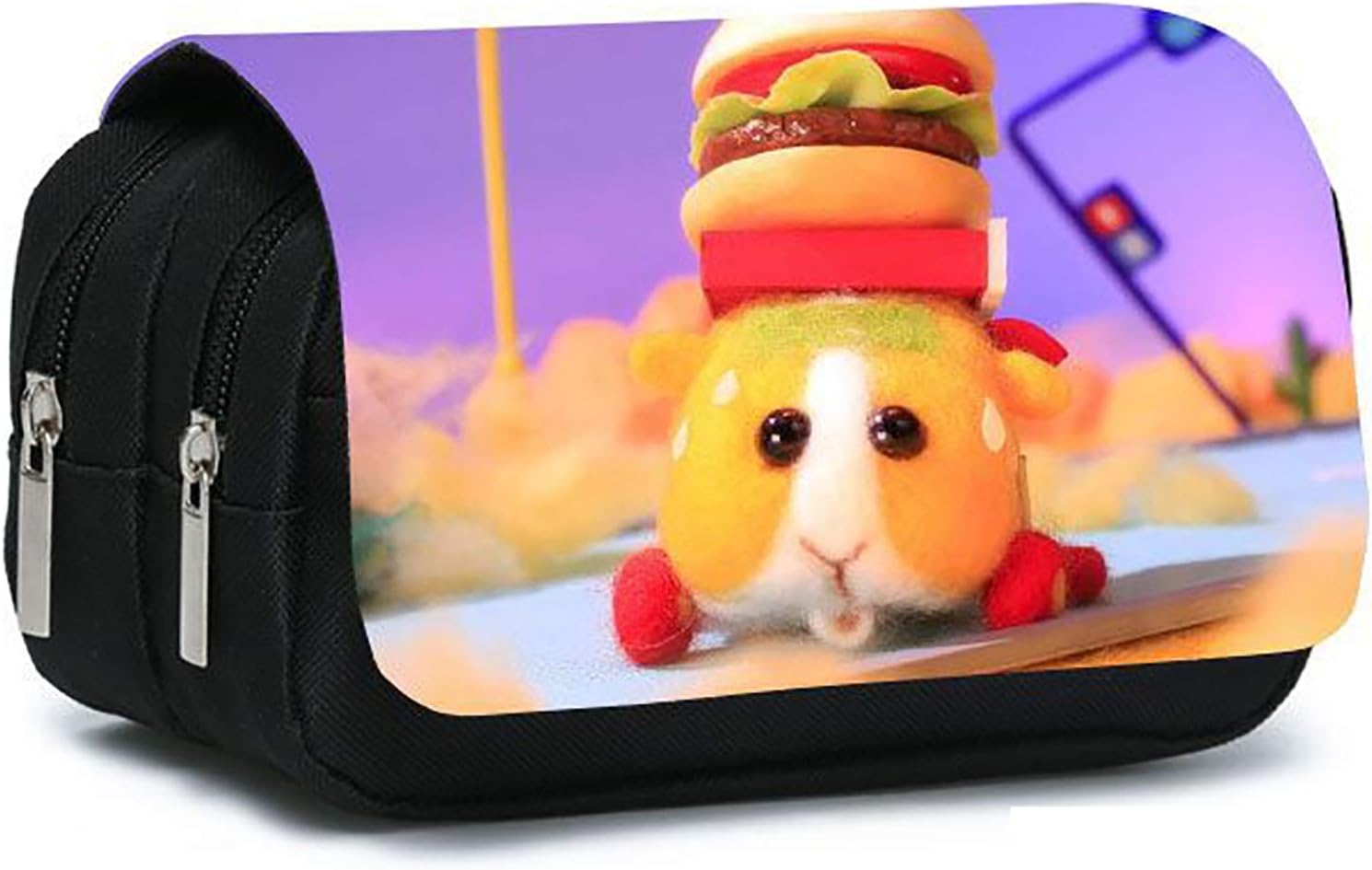 Anime Pencil Case Large Capacity Pen Case Double Zippers Pen Bag