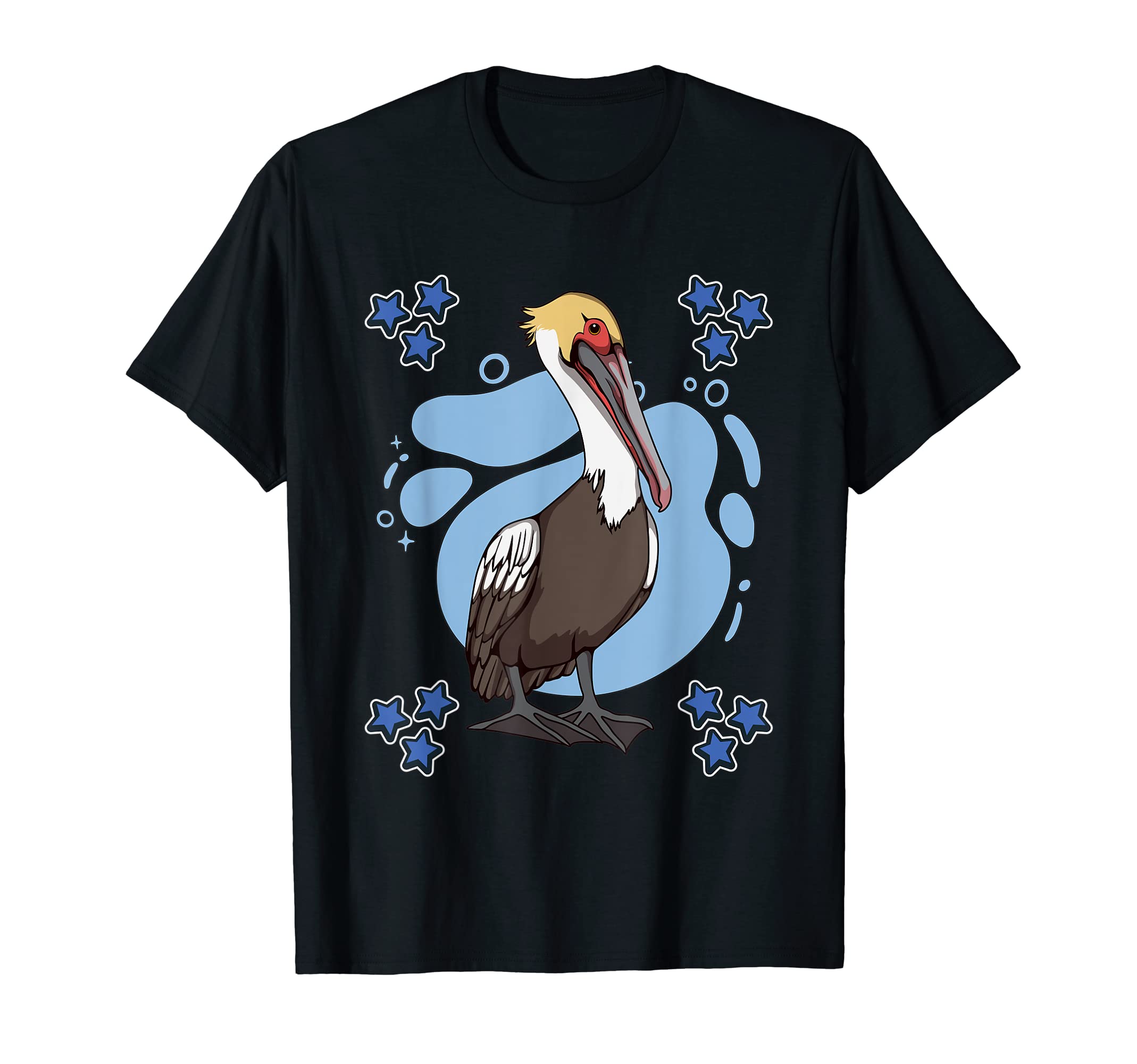 Pelican Blue Design Bird Stuff Pelicans T-Shirt