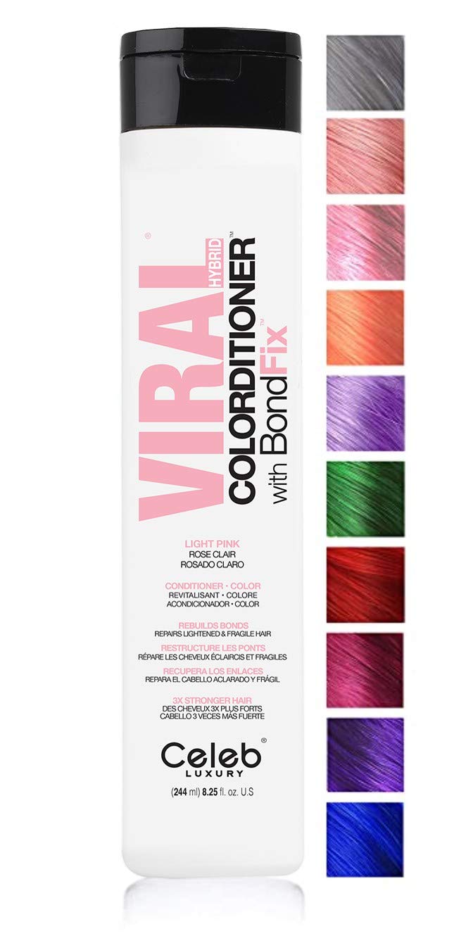 Celeb Luxury Viral Colorditioner: Professional Color Depositing Conditioner, BondFix Bond Repair, Infuse Semi-Permanent Vivid and Pastel Colors, for Color-Treated Hair Maintenance, Vegan