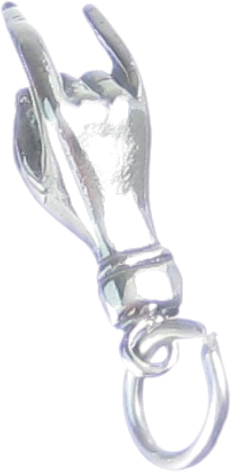 Italian Good Luck Hand Sign sterling silver charm .925 x 1 Lucky charms