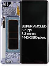 LADYSON Samsung Galaxy Note 8 LCD Screen Replacement Blue w/ Frame N950 SM-N9500 view 2