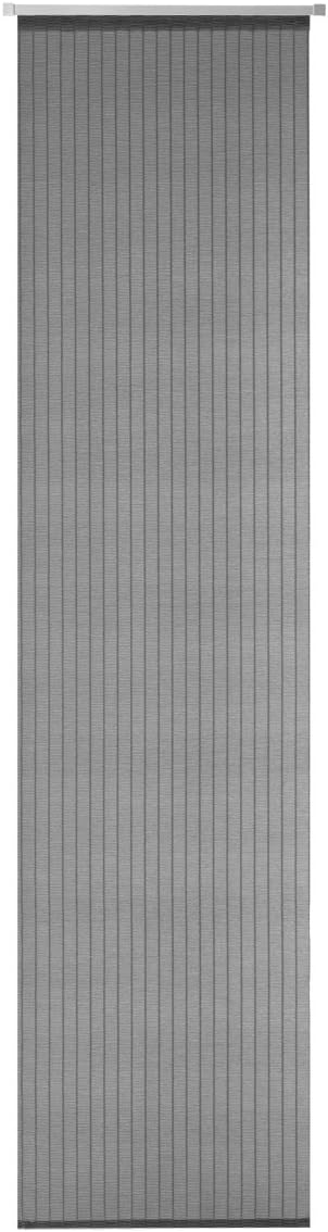 Deko TrendsPanel Curtain with Aluminium Panel Carrier and Weighted Bar, Polyester, Black/White, 245 x 60 cm