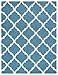 Ottomanson Indoor Moroccan Trellis Design Jute Back 3x5 Soft Shag Area Rug for Bedroom, Living Room, Dining Room, Office, 3'3