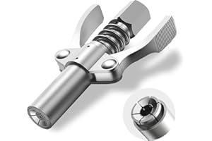 MASRIN Grease Gun Coupler-Grease Gun Tip,Grease Fittings,Duty Quick Release Grease Coupler Compatible with All Grease Guns 1/8" NPT Ends,Upgrade to 12000 PSI