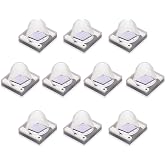 LEDGUHON 3W High Power LED Chip UV 395nm-400nm 3535 SMD 700mA 3.2-3.4V | Emitter Components Diode with Raised Dome Lens Purple Super Bright Lights for Blacklight Party Lighting &amp; DIY(60deg 10Pcs)