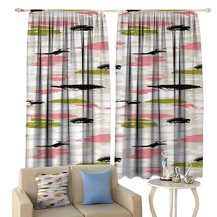 Amazon Com Fengruiyanjing Art Window Curtain Fabric Bold
