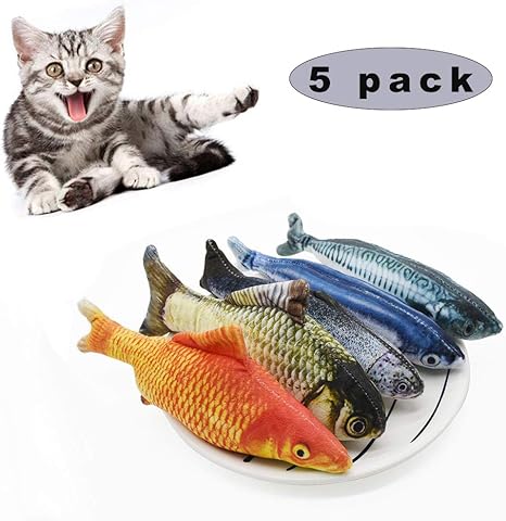 Sunshine Smile 5pcs Interactif Chat Poisson Oreiller Cataire Poisson Simulation En Peluche Poissons Poissons Interactif Pour Chats Jouet Poisson Pour Chat Chat Poisson Jouets Amazon Fr Animalerie