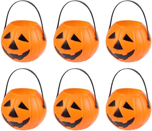 Amazon Bestoyard 個 ハロウィンバケツ ミニジャー パンプキン キャンディー バケツ 蓋 かわいい キャンディーホルダー ハロウィン パーティー 装飾品 7cm ハロウィーン飾り おもちゃ