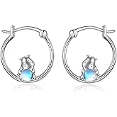 Hippopotamus Hoop Earrings For Women 925 Sterling Silver Hippo Jewelry Gifts