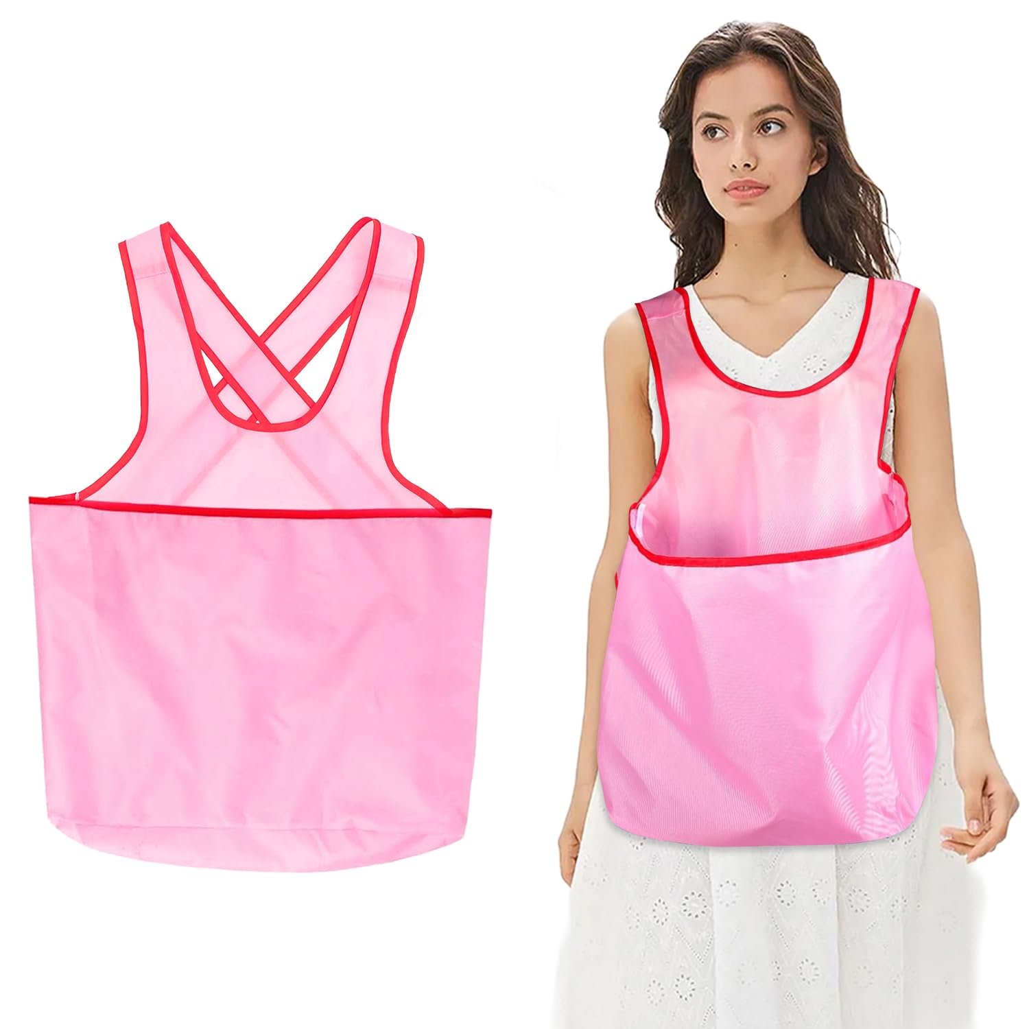 REEKNOKOL Laundry Apron, Laundry Apron with Pouch Portable Clothes Drying Apron Gardening Apron for Fruit Picking Oxford Laundry Apron with Large Pouch for Cloth Drying, Fruit Picking, Garden Work