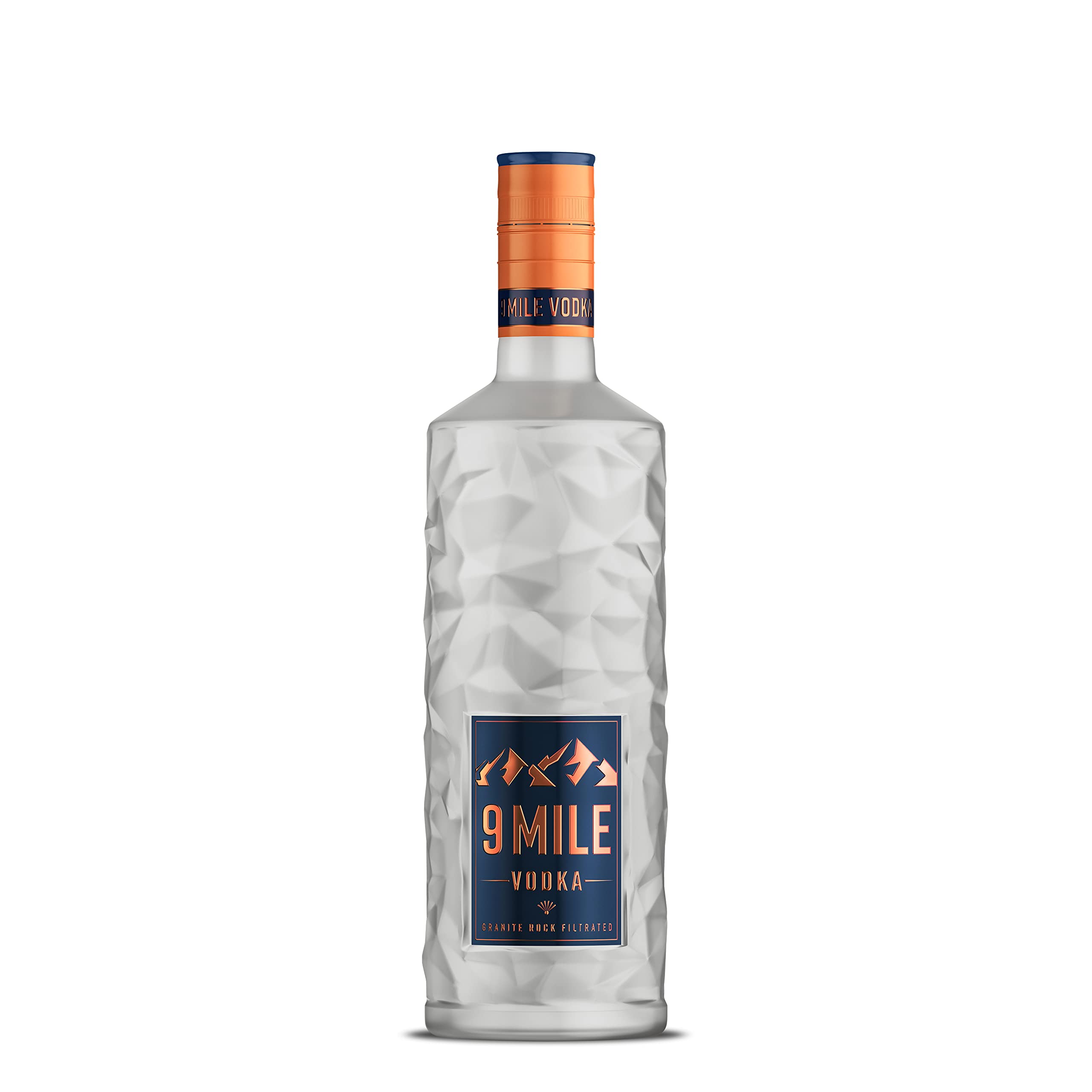 9 MILE Vodka 0,7l – 37,5% Vol. Premium Vodka mit LED-Beleuchtung, Granite Rock Filtration & mildem Geschmack – ideal für Longdrinks, Cocktails oder den puren Genuss