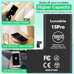 Luuzkla 19800mAh (New Upgrade) Battery Compatible