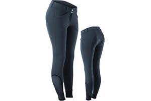 Equinavia Astrid Womens Silicone Full Seat Breeches | Mid Rise Riding Pants with Phone Pockets