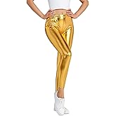 NewL Women Shiny Metallic Sports Leggings Bright Pencil Pant Fitness Fashion Jeggings Candy Color Trousers
