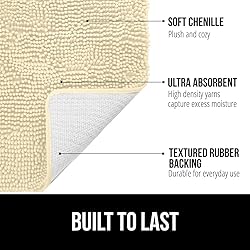 Gorilla Grip Bath Rug 30x20, Thick Soft Absorbent