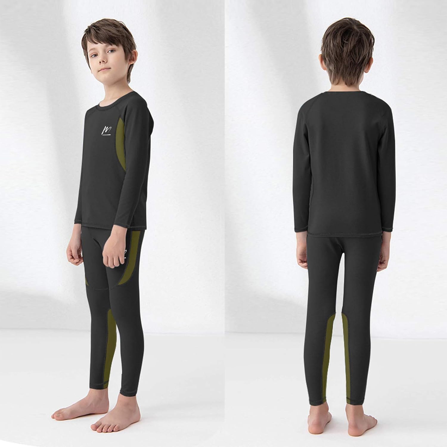 MeetHoo Thermal Underwear Set for Boys, Fleece Lined Long Johns Soft Warm Base Layer for Kids (Size 8-16 Years): Clothing