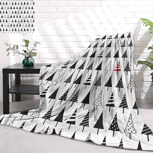 Stevenhome Cozy Blankets for Kids ChristmasTriangle Pine Trees Super