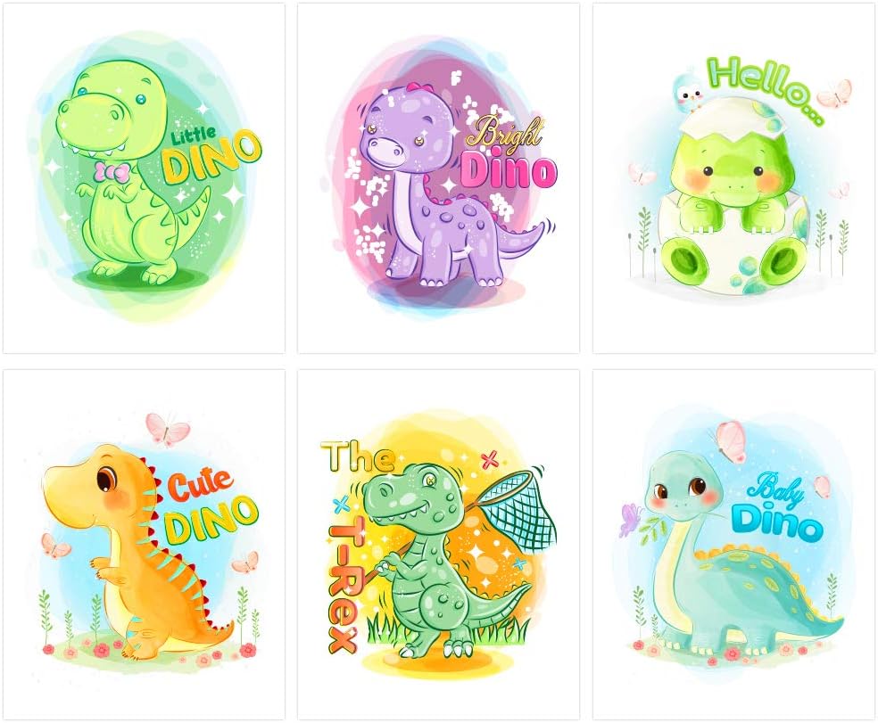 Hohomark Dinosaur Baby Nursery Wall Decor,8 X 10 Cute Dino