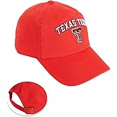 Desert Cactus Texas Tech University Baseball Hat TTU Red Raiders Brimmed Embroidered Cap Adjustable Cloth Strap Adult Type C