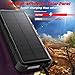OUTXE Waterproof Solar Power Bank 20000mAh with Flashlight, Dual Input, Quick Charge Rugged Solar Phone Charger