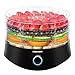 Chefman 5 Round Dehydrator Professional Electric Multi-Tier Food Preserver, Meat or Beef Jerky Maker, Fruit, Herb, Vegetable Dryer, Adjustable & Compact,Stackable BPA-Free Trays, Black