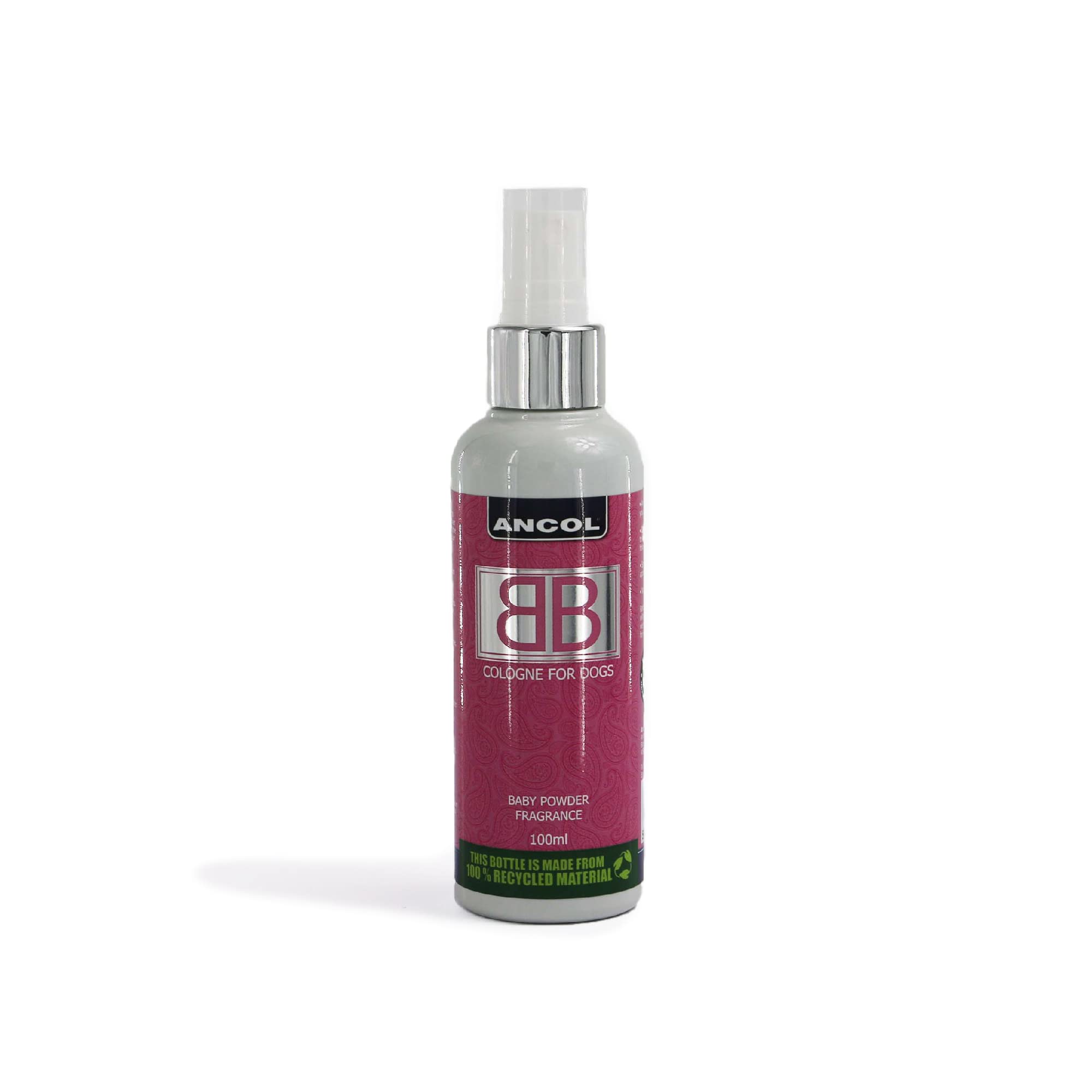 Ancol BB Dog Cologne - Sweet Baby Powder Scent with Chamomile - Deodorizes & Refreshes Your Pet’s Coat - Ideal for Dogs After Bath or Daily Use - 100ml Bottle