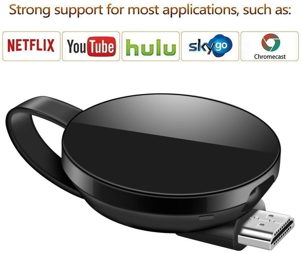 Wireless Display Dongle,WiFi Portable Display Adapter TV Projector,1080P HDMI Digital TV Receiver, Support Airplay DLNA Miracast, Compatible with iOS/Android Smartphones/Windows/Pixel/Nexus/Mac/Laptop